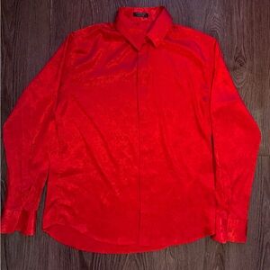 Elegant Red Dress Shirt for Men
